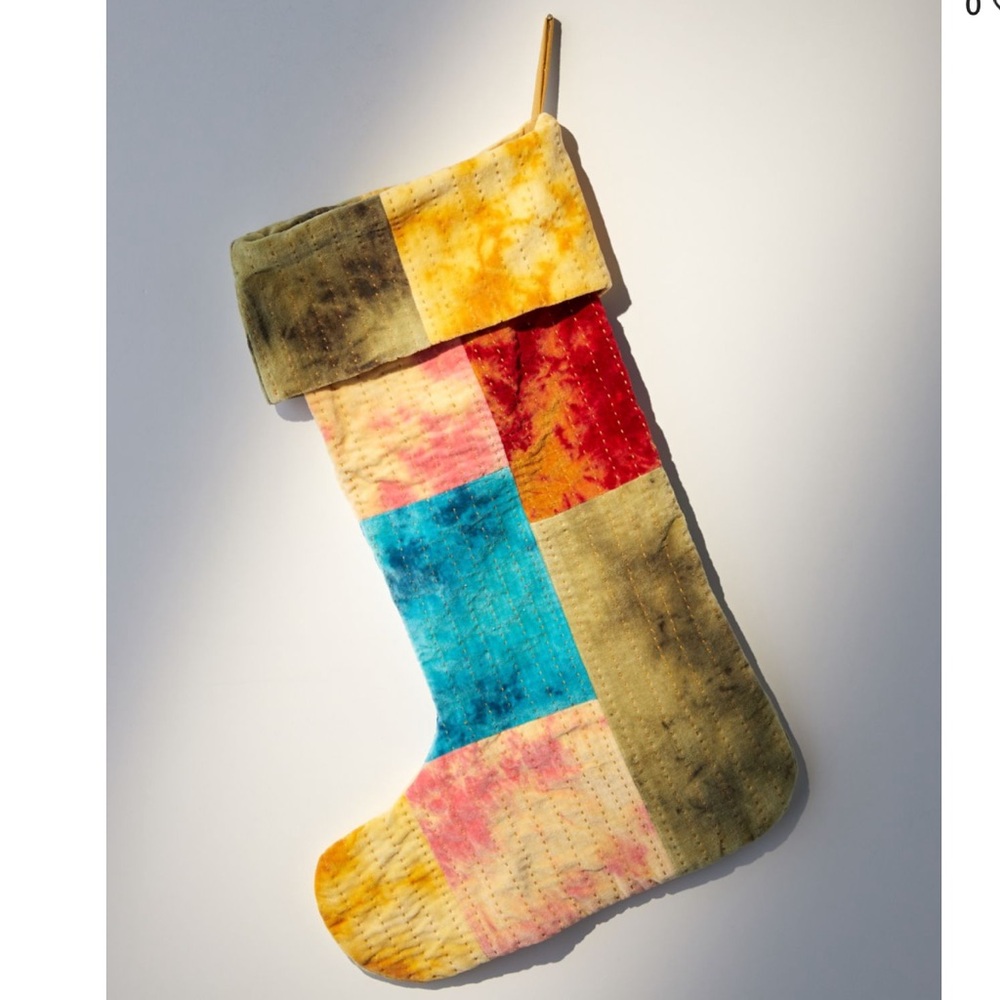 UO velvet patched kantha stocking